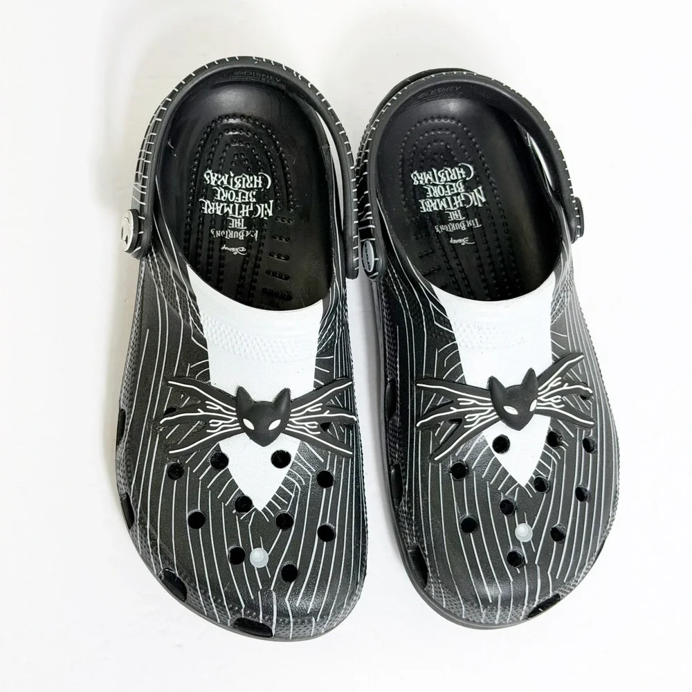 Crocs Classic Clog Men 9 Black Nightmare Before Christmas Jack Skellington